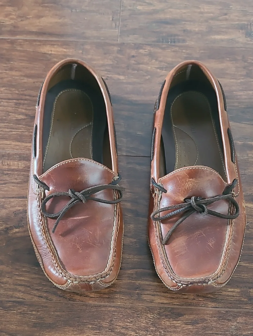 L L Bean Double Sole Men's Classic Leather Driving Moccasins - Brown Size 11